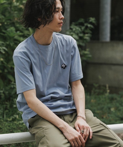 ROOPTOKYO(ループトウキョウ)の「オリジナルロゴ胸ワッペンTシャツ 半袖 クルーネック ハイグレードコットン 5.6oz 丸胴 シンプル ミドル丈 クロップド丈 短丈 メンズ レディース ユニセックス 秋 秋服 2026年秋冬(Tシャツ/カットソー・メンズ・ホワイト/ブラック/ブルー/ライトピンク/チャコール・S/M/L/XL)」の4枚目の写真