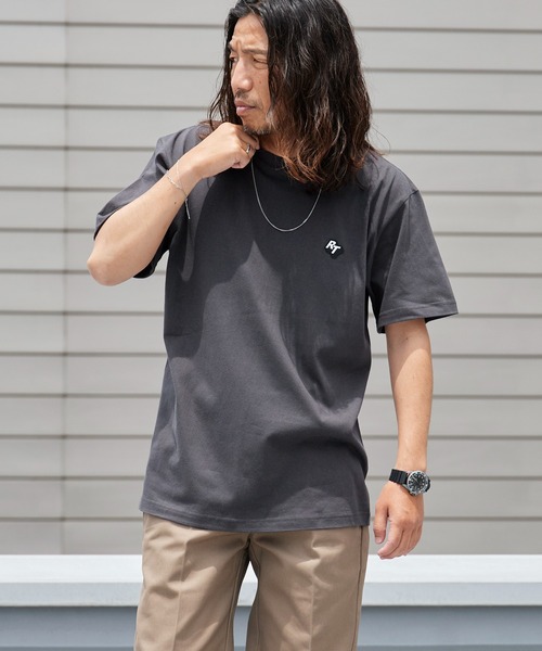 ROOPTOKYO(ループトウキョウ)の「オリジナルロゴ胸ワッペンTシャツ 半袖 クルーネック ハイグレードコットン 5.6oz 丸胴 シンプル ミドル丈 クロップド丈 短丈 メンズ レディース ユニセックス 秋 秋服 2026年秋冬(Tシャツ/カットソー・メンズ・ホワイト/ブラック/ブルー/ライトピンク/チャコール・S/M/L/XL)」の3枚目の写真