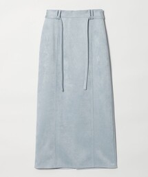 極美品グリーンレーベルリラクシング スカートスーツ M 水色系 くすみカラー green label relaxing｜グリーンレーベルリラクシングのスカート
