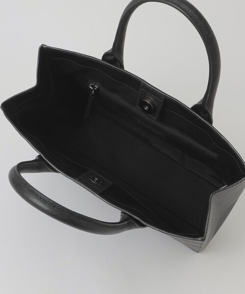BLACK LABEL CRESTBRIDGE(ブラックレーベル・クレストブリッジ)の「エンボスチェックスクエアドライビングトート(ハンドバッグ・メンズ・ブラック・FREE)」の6枚目の写真