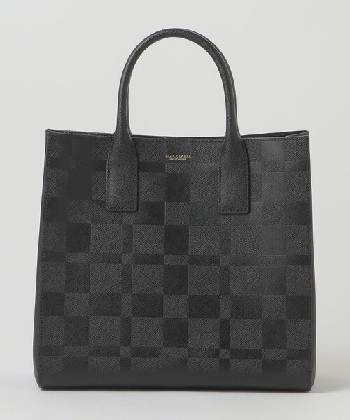 BLACK LABEL CRESTBRIDGE(ブラックレーベル・クレストブリッジ)の「エンボスチェックスクエアドライビングトート(ハンドバッグ・メンズ・ブラック・FREE)」の7枚目の写真