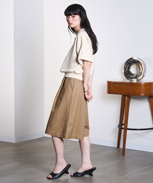 ROSE BUD（ローズバッド）の「POLO COLLAR KNIT（ニット/セーター・レディース・グレー/オフホワイト・ONE SIZE）」の18枚目の写真