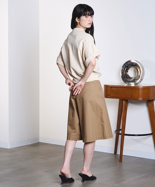 ROSE BUD（ローズバッド）の「POLO COLLAR KNIT（ニット/セーター・レディース・グレー/オフホワイト・ONE SIZE）」の19枚目の写真