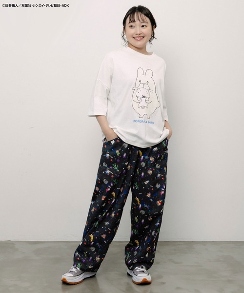 ScoLar Parity（スカラーパリティ）の「462018：クレヨンしんちゃん×ScoLar ポポラ＆シロ柄T（Tシャツ/カットソー・レディース・ブラック/オフホワイト・L/M）」の11枚目の写真
