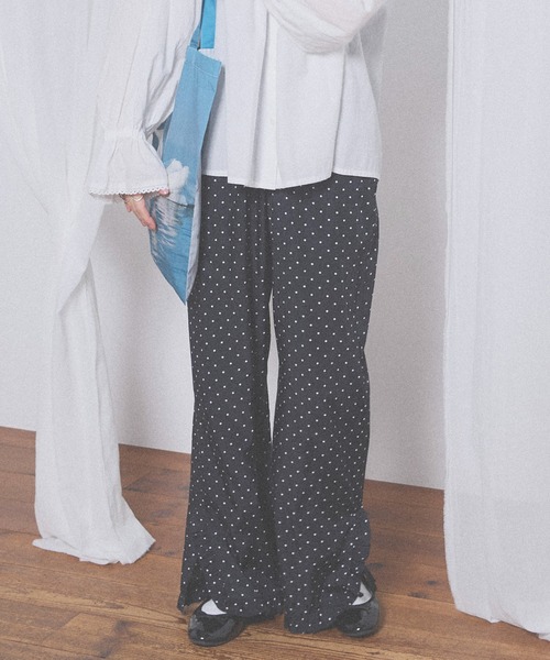 fig London(フィグロンドン)の「Cu/C twill pants(その他パンツ・レディース・ドット/グレー・FREE)」の2枚目の写真