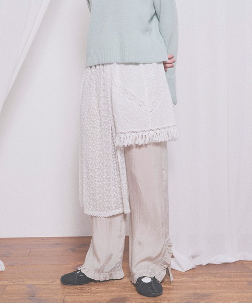 fig London(フィグロンドン)の「Cu/C twill pants(その他パンツ・レディース・ドット/グレー・FREE)」の7枚目の写真