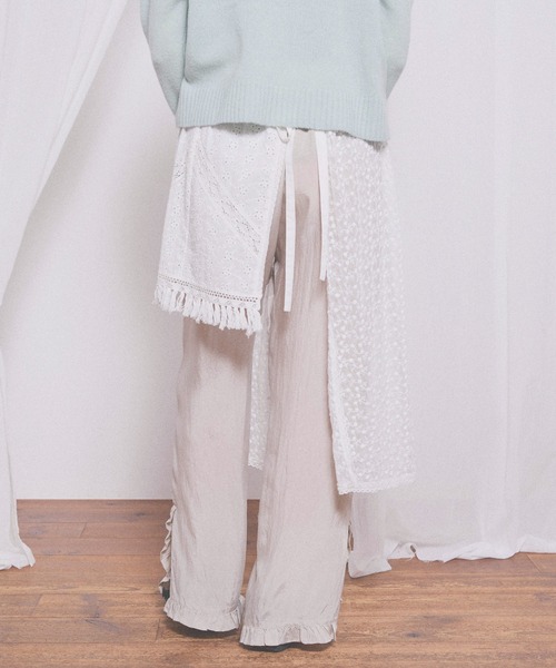 fig London(フィグロンドン)の「Cu/C twill pants(その他パンツ・レディース・ドット/グレー・FREE)」の9枚目の写真
