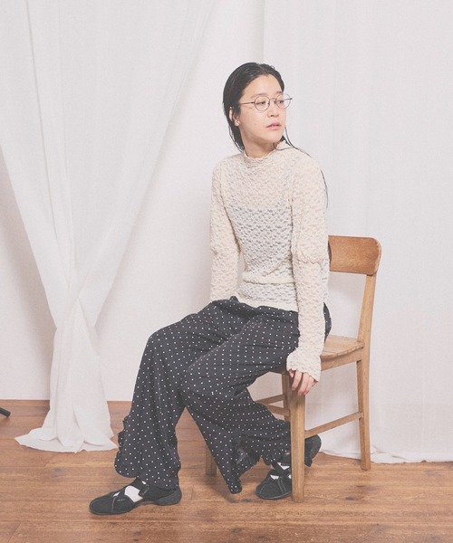 fig London(フィグロンドン)の「Cu/C twill pants(その他パンツ・レディース・ドット/グレー・FREE)」の20枚目の写真