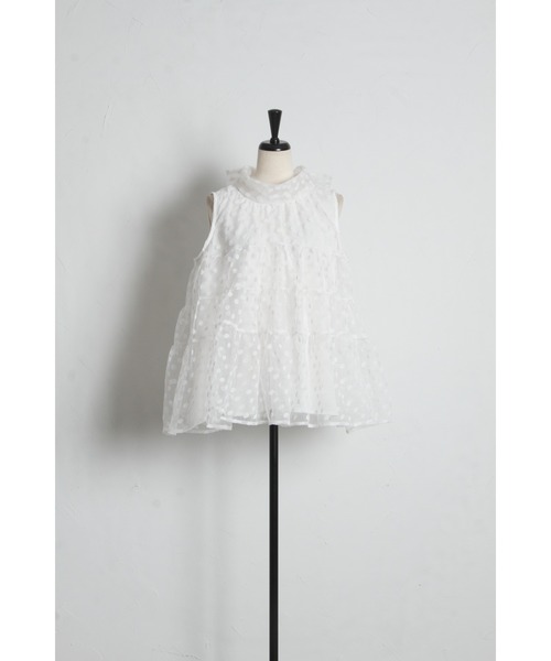 tocco closet(トッコ クローゼット)の「【ZOZO限定】バッグリボンシアードットティアードノースリーブブラウス(シャツ/ブラウス・レディース・ブラック/オフホワイト・M)」の19枚目の写真
