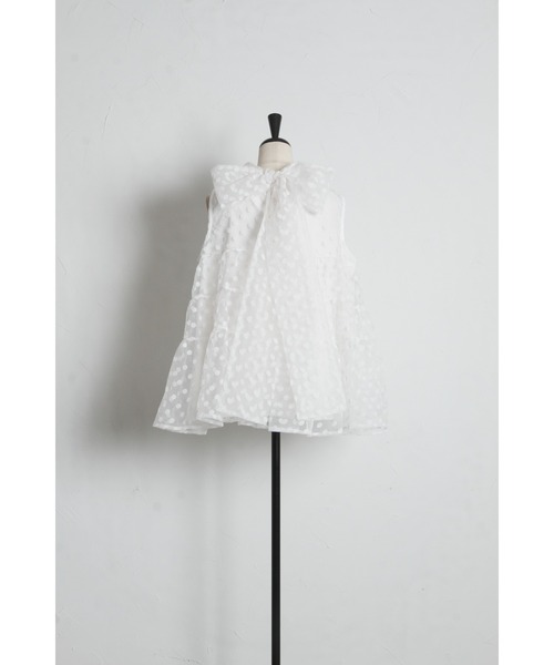 tocco closet(トッコ クローゼット)の「【ZOZO限定】バッグリボンシアードットティアードノースリーブブラウス(シャツ/ブラウス・レディース・ブラック/オフホワイト・M)」の21枚目の写真