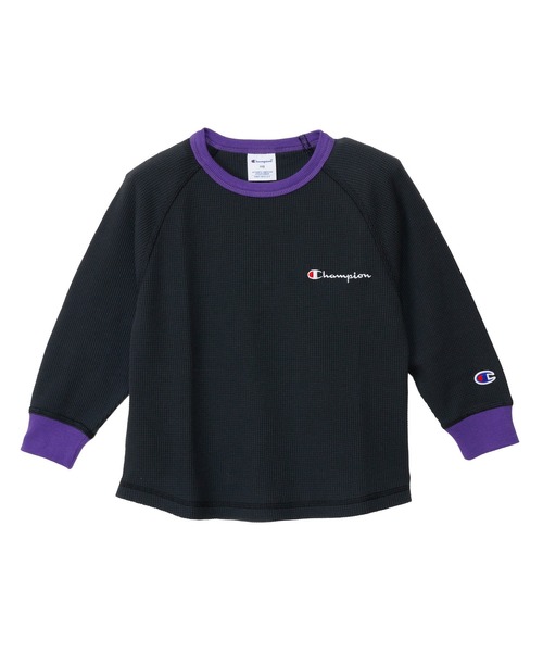 Champion(チャンピオン)の「【Champion/チャンピオン】キッズ ベーシック ロングスリーブTシャツ(ワンピース・キッズ・オフホワイト/ブラック/ライトブラウン・130/140/150/160/100/110/120)」の19枚目の写真