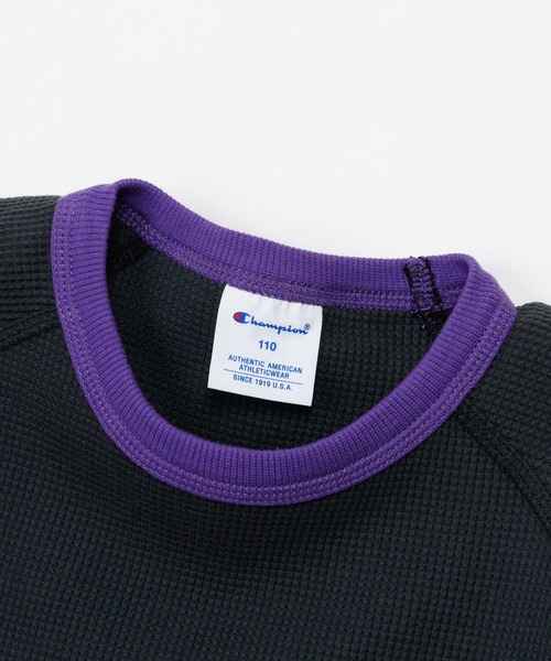 Champion(チャンピオン)の「【Champion/チャンピオン】キッズ ベーシック ロングスリーブTシャツ(ワンピース・キッズ・オフホワイト/ブラック/ライトブラウン・130/140/150/160/100/110/120)」の22枚目の写真