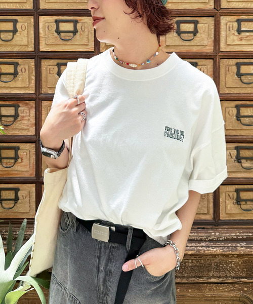 DOUBLE NAME(ダブルネーム)の「【EC限定REVIVAL】Travel Item BACK刺しゅうTEE(Tシャツ/カットソー・レディース・オフホワイト・FREE)」の14枚目の写真