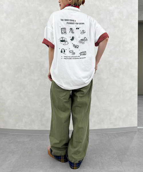 DOUBLE NAME(ダブルネーム)の「【EC限定REVIVAL】Travel Item BACK刺しゅうTEE(Tシャツ/カットソー・レディース・オフホワイト・FREE)」の17枚目の写真