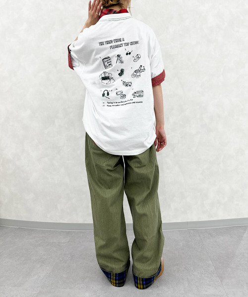 DOUBLE NAME(ダブルネーム)の「【EC限定REVIVAL】Travel Item BACK刺しゅうTEE(Tシャツ/カットソー・レディース・オフホワイト・FREE)」の21枚目の写真