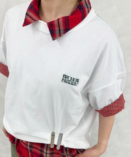 DOUBLE NAME(ダブルネーム)の「【EC限定REVIVAL】Travel Item BACK刺しゅうTEE(Tシャツ/カットソー・レディース・オフホワイト・FREE)」の12枚目の写真