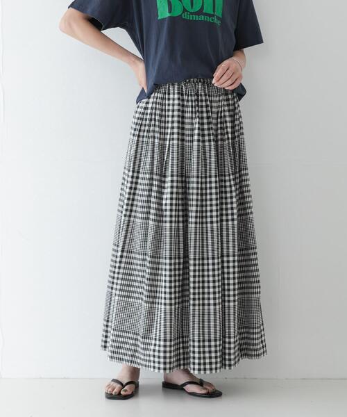 URBAN RESEARCH Sonny Label(アーバンリサーチサニーレーベル)の「マルチギンガムチェックスカート(スカート・レディース・ブラック/ブラウン・FREE)」の1枚目の写真