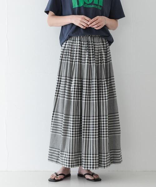 URBAN RESEARCH Sonny Label(アーバンリサーチサニーレーベル)の「マルチギンガムチェックスカート(スカート・レディース・ブラック/ブラウン・FREE)」の3枚目の写真