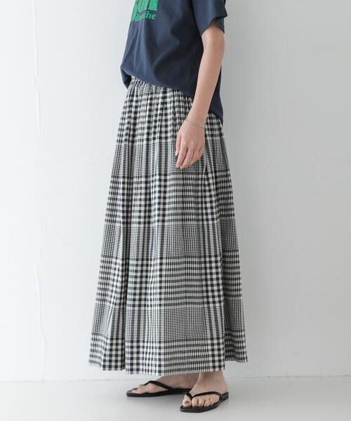 URBAN RESEARCH Sonny Label(アーバンリサーチサニーレーベル)の「マルチギンガムチェックスカート(スカート・レディース・ブラック/ブラウン・FREE)」の4枚目の写真