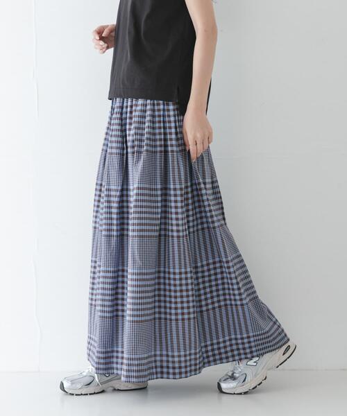 URBAN RESEARCH Sonny Label(アーバンリサーチサニーレーベル)の「マルチギンガムチェックスカート(スカート・レディース・ブラック/ブラウン・FREE)」の14枚目の写真