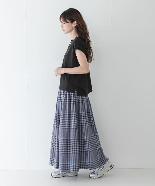 URBAN RESEARCH Sonny Label(アーバンリサーチサニーレーベル)の「マルチギンガムチェックスカート(スカート・レディース・ブラック/ブラウン・FREE)」の8枚目の写真