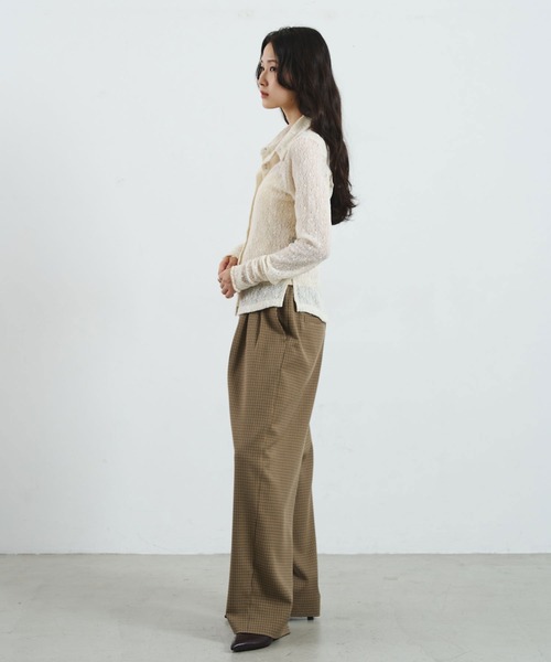 ROSE BUD(ローズバッド)の「STRETCH LACE TOP(シャツ/ブラウス・レディース・ブラック/ライトパープル/オフホワイト・ONE SIZE)」の14枚目の写真