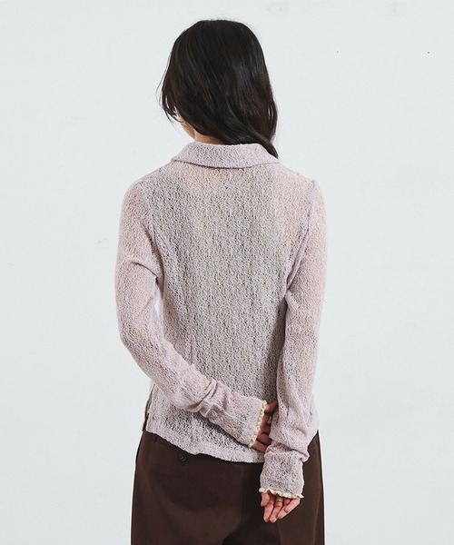 ROSE BUD(ローズバッド)の「STRETCH LACE TOP(シャツ/ブラウス・レディース・ブラック/ライトパープル/オフホワイト・ONE SIZE)」の20枚目の写真