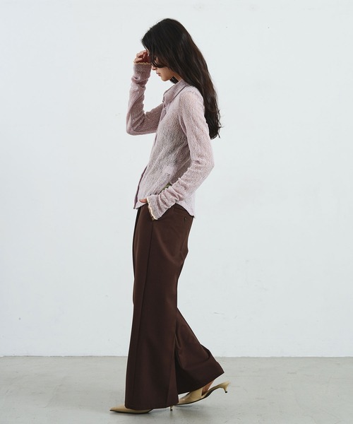 ROSE BUD(ローズバッド)の「STRETCH LACE TOP(シャツ/ブラウス・レディース・ブラック/ライトパープル/オフホワイト・ONE SIZE)」の22枚目の写真