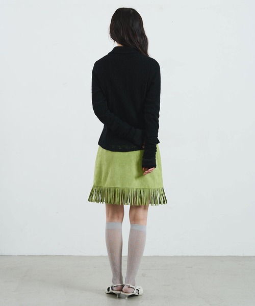 ROSE BUD(ローズバッド)の「STRETCH LACE TOP(シャツ/ブラウス・レディース・ブラック/ライトパープル/オフホワイト・ONE SIZE)」の8枚目の写真