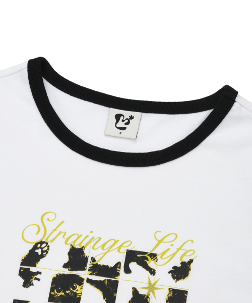 LMR(エルエムアール)の「キャットポスタリングクロップ半袖Tシャツホワイト(Tシャツ/カットソー・レディース・ホワイト・SMALL/MEDIUM)」の10枚目の写真