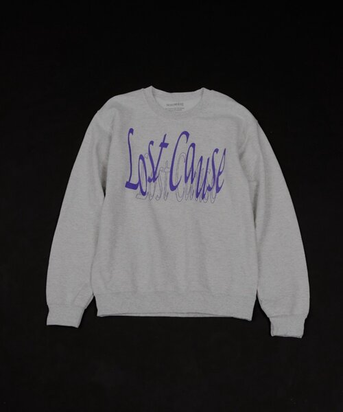 WHIMSIC（ウィムジック）の「【UNISEX/2サイズ展開】ロストコーズ シルクスクリーンスウェットP/O（Tシャツ/カットソー・メンズ・ブラック/シルバー系その他・1/2）」の6枚目の写真