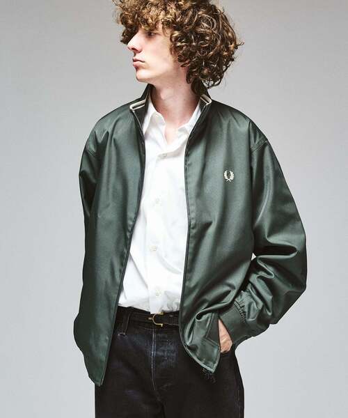 417 EDIFICE(フォーワンセブンエディフィス)の「FRED PERRY × 417 ブレンサムジャケット(ナイロンジャケット・メンズ・ブラック/ブラウン/カーキ・SMALL/MEDIUM/LARGE)」の4枚目の写真