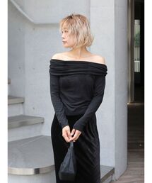 オフショルロングスリーブTee