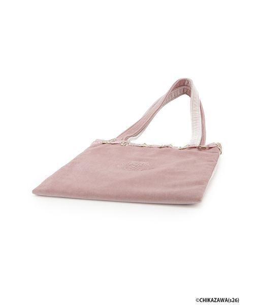 SNIDEL(スナイデル)の「【SNIDEL×近沢レース店】ベロアトートバッグ(トートバッグ・レディース・ライトピンク/ブラック/ネイビー・F)」の4枚目の写真