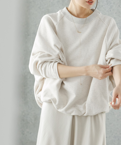 COGTHEBIGSMOKE(コグザビッグスモーク)の「COG THE BIGSMOKE/コグザビッグスモーク OLIVER PUFFY HEM TOP(スウェット・レディース・ブラウン/ライトグレー/チャコールグレー・FREE)」の6枚目の写真