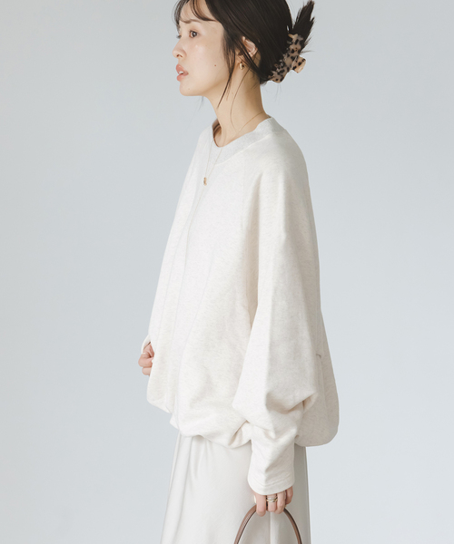 COGTHEBIGSMOKE(コグザビッグスモーク)の「COG THE BIGSMOKE/コグザビッグスモーク OLIVER PUFFY HEM TOP(スウェット・レディース・ブラウン/ライトグレー/チャコールグレー・FREE)」の12枚目の写真