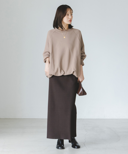 COGTHEBIGSMOKE(コグザビッグスモーク)の「COG THE BIGSMOKE/コグザビッグスモーク OLIVER PUFFY HEM TOP(スウェット・レディース・ブラウン/ライトグレー/チャコールグレー・FREE)」の20枚目の写真