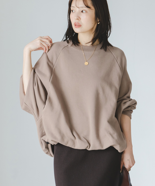 COGTHEBIGSMOKE(コグザビッグスモーク)の「COG THE BIGSMOKE/コグザビッグスモーク OLIVER PUFFY HEM TOP(スウェット・レディース・ブラウン/ライトグレー/チャコールグレー・FREE)」の22枚目の写真