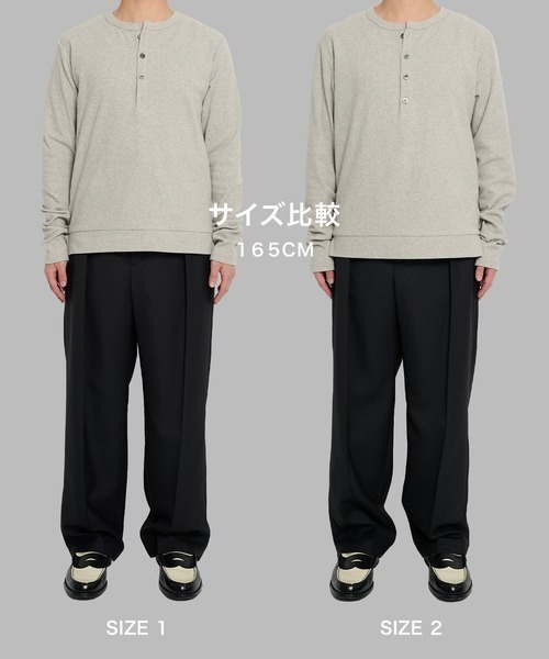 CONZ（コンズ）の「rib henry long tee（ニット/セーター・メンズ・ブラック/チャコールグレー/ライトグレー・1/2/3）」の5枚目の写真