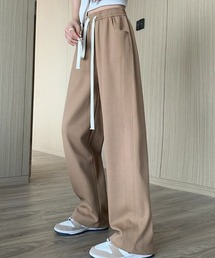 ロングシーズン活躍! 上品見え! 全骨格美脚見え 美脚 無地 ワイドストレートパンツ 【オフィスカジュアル】【きれいめカジュアル】 レディース韓国