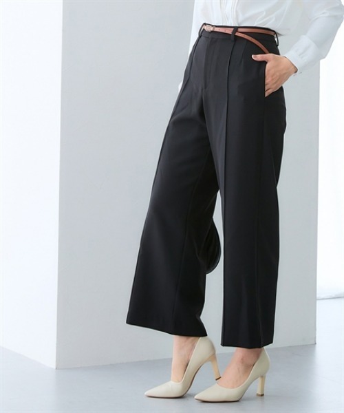 7days Life Styling(セブンデイズライフスタイリング)の「【UVカット】洗えるストレッチダブルクロスセンターシームセミワイドストレッチパンツ(その他パンツ・レディース・ブラック/ライトグレー/ブラウン・LL/S/M/L)」の10枚目の写真