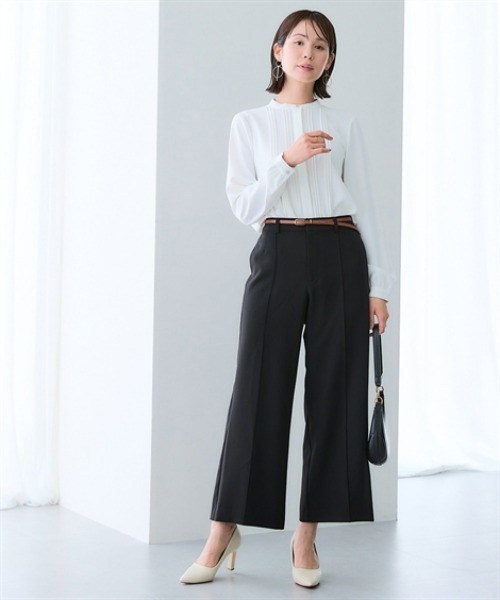 7days Life Styling(セブンデイズライフスタイリング)の「【UVカット】洗えるストレッチダブルクロスセンターシームセミワイドストレッチパンツ(その他パンツ・レディース・ブラック/ライトグレー/ブラウン・LL/S/M/L)」の11枚目の写真