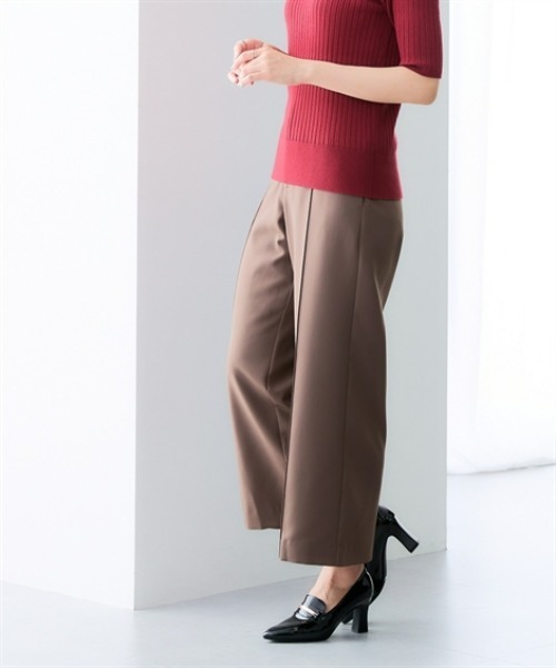 7days Life Styling(セブンデイズライフスタイリング)の「【UVカット】洗えるストレッチダブルクロスセンターシームセミワイドストレッチパンツ(その他パンツ・レディース・ブラック/ライトグレー/ブラウン・LL/S/M/L)」の18枚目の写真