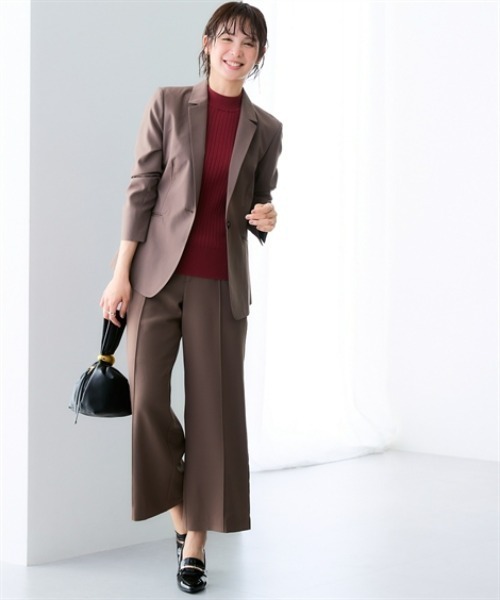 7days Life Styling(セブンデイズライフスタイリング)の「【UVカット】洗えるストレッチダブルクロスセンターシームセミワイドストレッチパンツ(その他パンツ・レディース・ブラック/ライトグレー/ブラウン・LL/S/M/L)」の20枚目の写真
