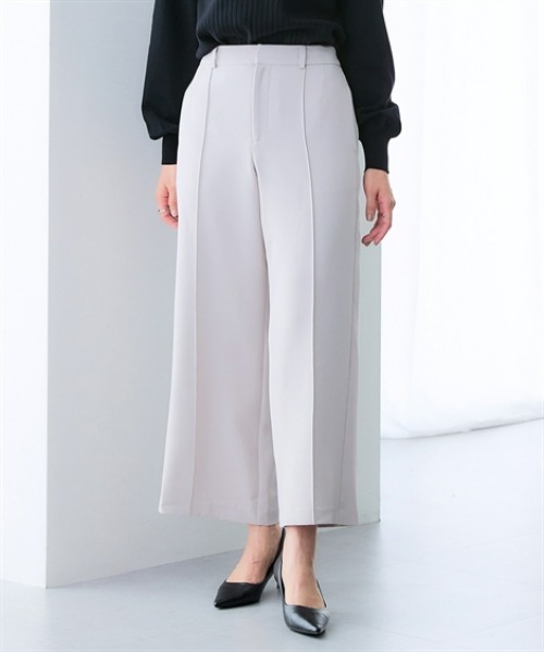 7days Life Styling(セブンデイズライフスタイリング)の「【UVカット】洗えるストレッチダブルクロスセンターシームセミワイドストレッチパンツ(その他パンツ・レディース・ブラック/ライトグレー/ブラウン・LL/S/M/L)」の21枚目の写真