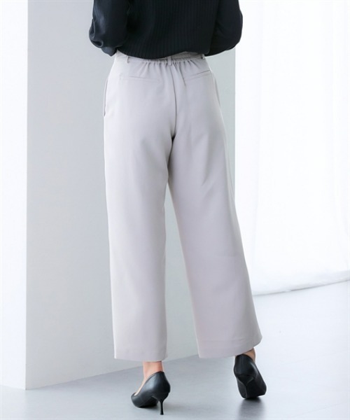 7days Life Styling(セブンデイズライフスタイリング)の「【UVカット】洗えるストレッチダブルクロスセンターシームセミワイドストレッチパンツ(その他パンツ・レディース・ブラック/ライトグレー/ブラウン・LL/S/M/L)」の4枚目の写真