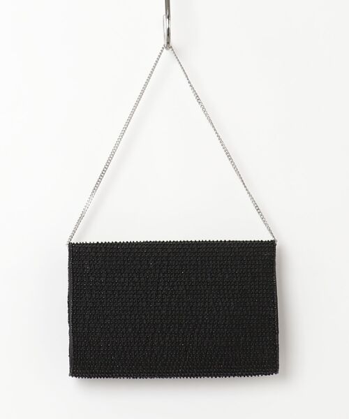 MASSIVE STORE（マッシブストア）の「【Swaraj/スワラージ】幾何学柄ビーズチェーンバッグ(手刺繍)（クラッチバッグ・メンズ・ブラック/ベージュ・FREE）」の3枚目の写真