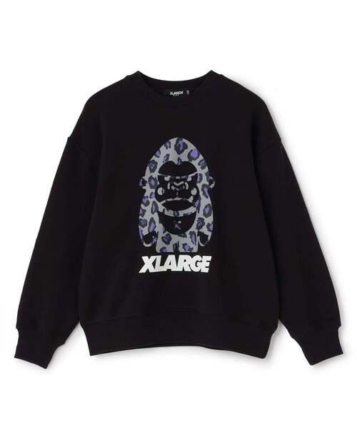 XLARGE KIDS(エクストララージキッズ)の「ヒョウガラファニーゴリラトレーナー(スウェット・キッズ・トップグレー/ブラック/ベージュ・130cm/100cm/120cm/140cm/110cm)」の2枚目の写真