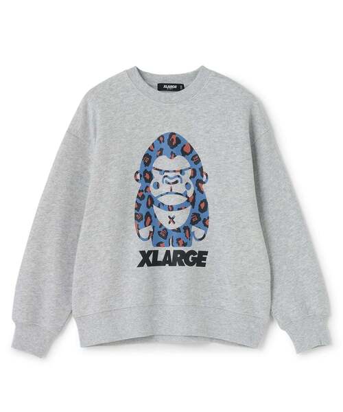 XLARGE KIDS(エクストララージキッズ)の「ヒョウガラファニーゴリラトレーナー(スウェット・キッズ・トップグレー/ブラック/ベージュ・130cm/100cm/120cm/140cm/110cm)」の3枚目の写真