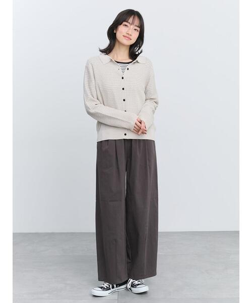 Samansa Mos2(サマンサ モスモス)の「スラブ天竺長袖インナー(Tシャツ/カットソー・レディース・オフホワイト/その他/ブラック・F)」の8枚目の写真